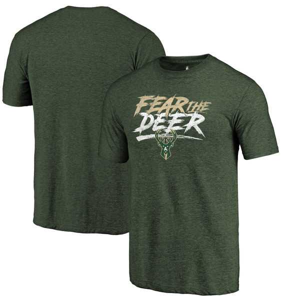 Milwaukee Bucks Green Fear the Deer Hometown Collection Fanatics Branded Tri-Blend T-Shirt,We sell and wholesale Milwaukee Bucks Green Fear the Deer Hometown Collection Fanatics Branded Tri-Blend T-Shirt on line form chian!